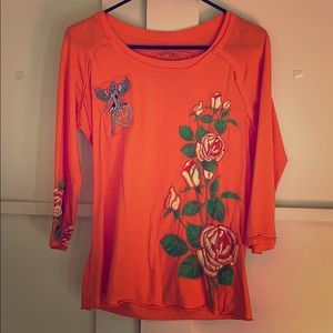 Jimmy Was 3/4 length sleeve embroiled shirt